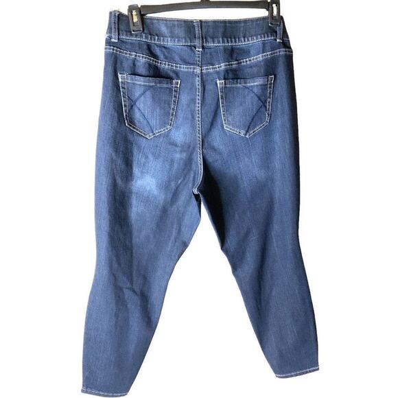 Lane Bryant Skinny Tummy Technology Jeans Women's Plus Size 16 Dark Wash Denim - Picture 2 of 11